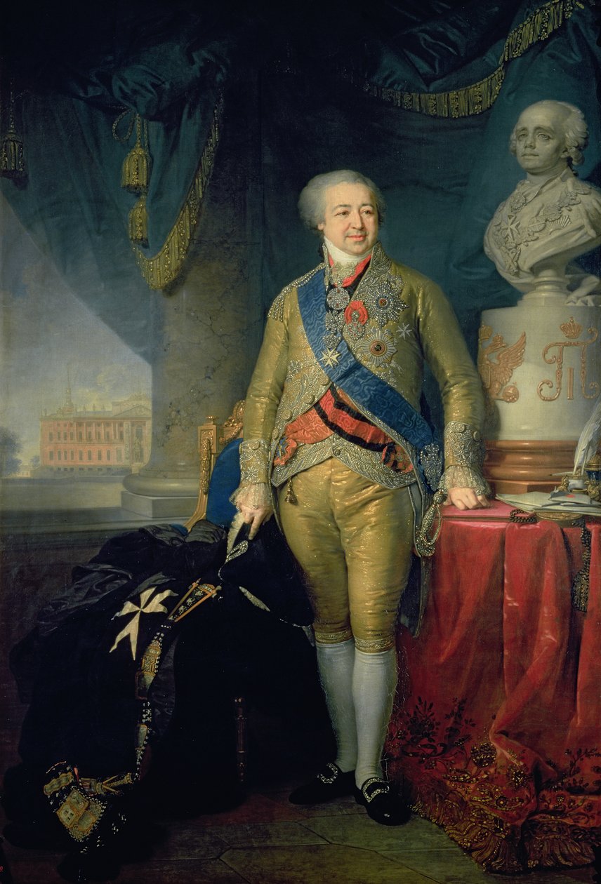 Porträtt av greve Alexander Kurakin (1757-1825), 1802 (olja i duk) av Vladimir Lukich Borovikovsky