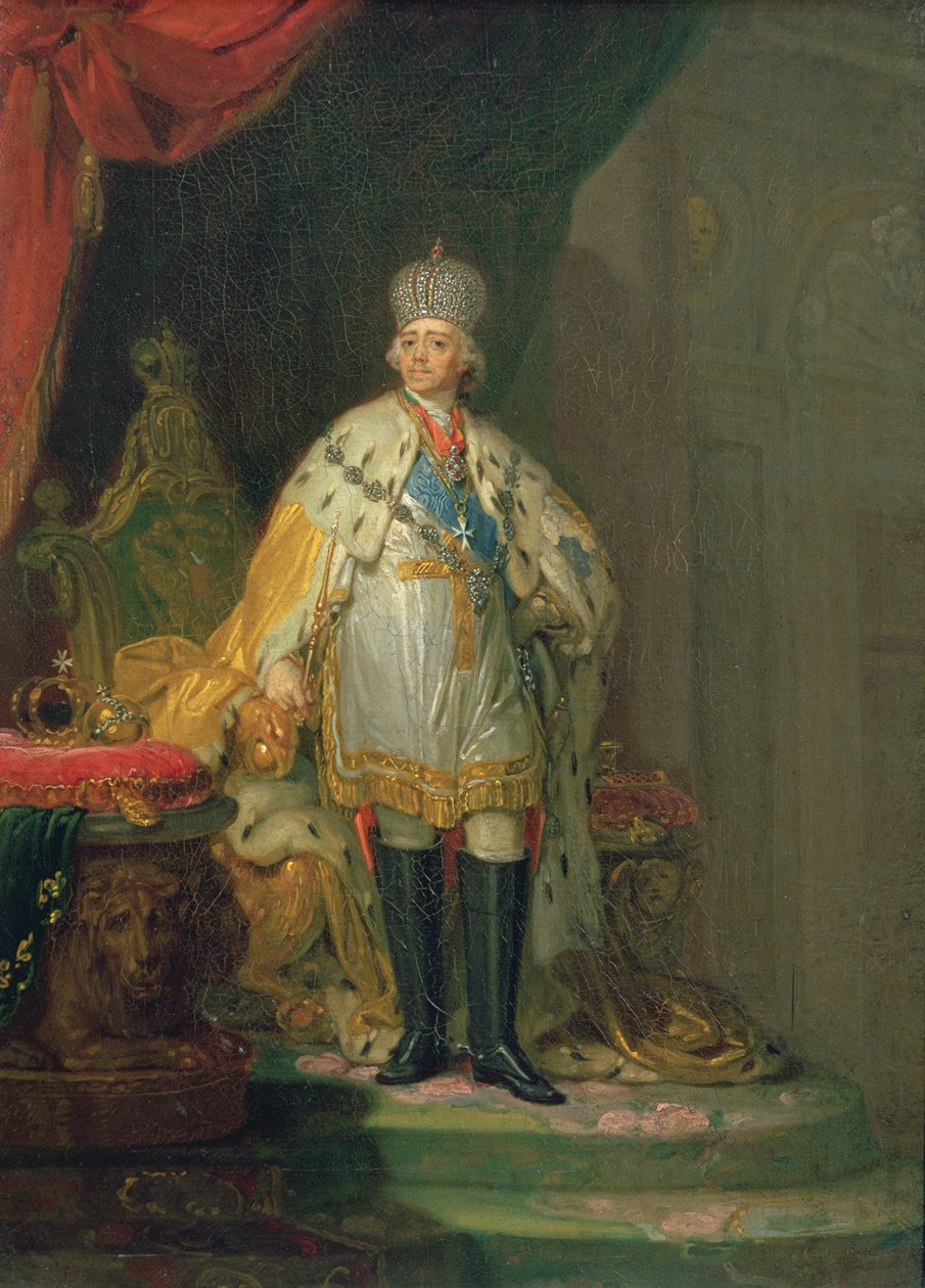 Porträtt av kejsar Paul I (1754-1801), 1800 av Vladimir Lukich Borovikovsky