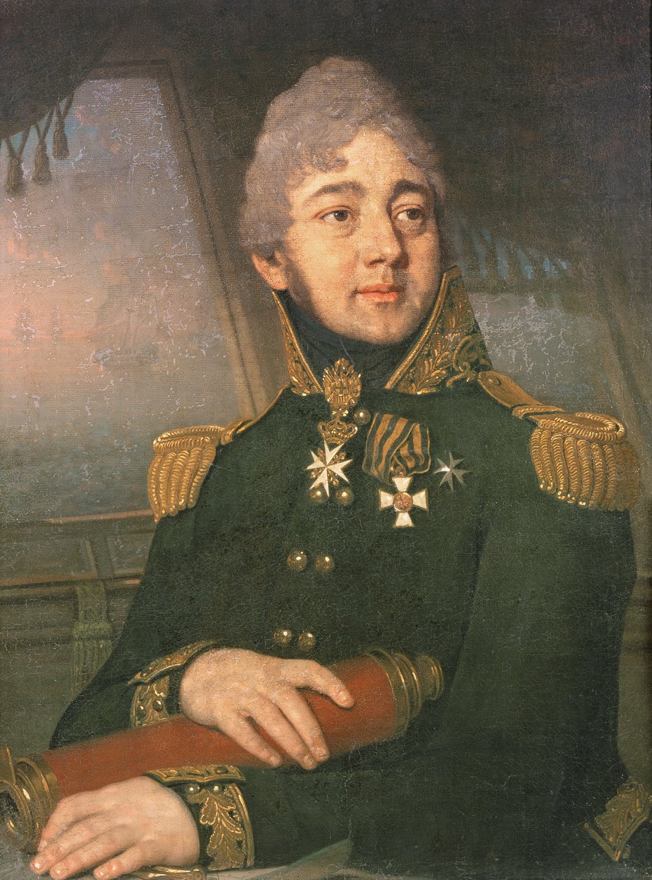 Porträtt av den ryska poeten Evgeny Boratynsky (1800-44), 1820-talet av Vladimir Lukich Borovikovsky