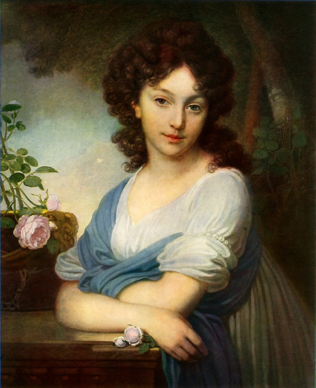 "Porträtt av Elena Alexandrovna Naryshkin", 1799, 1965. av Vladimir Borovikovsky