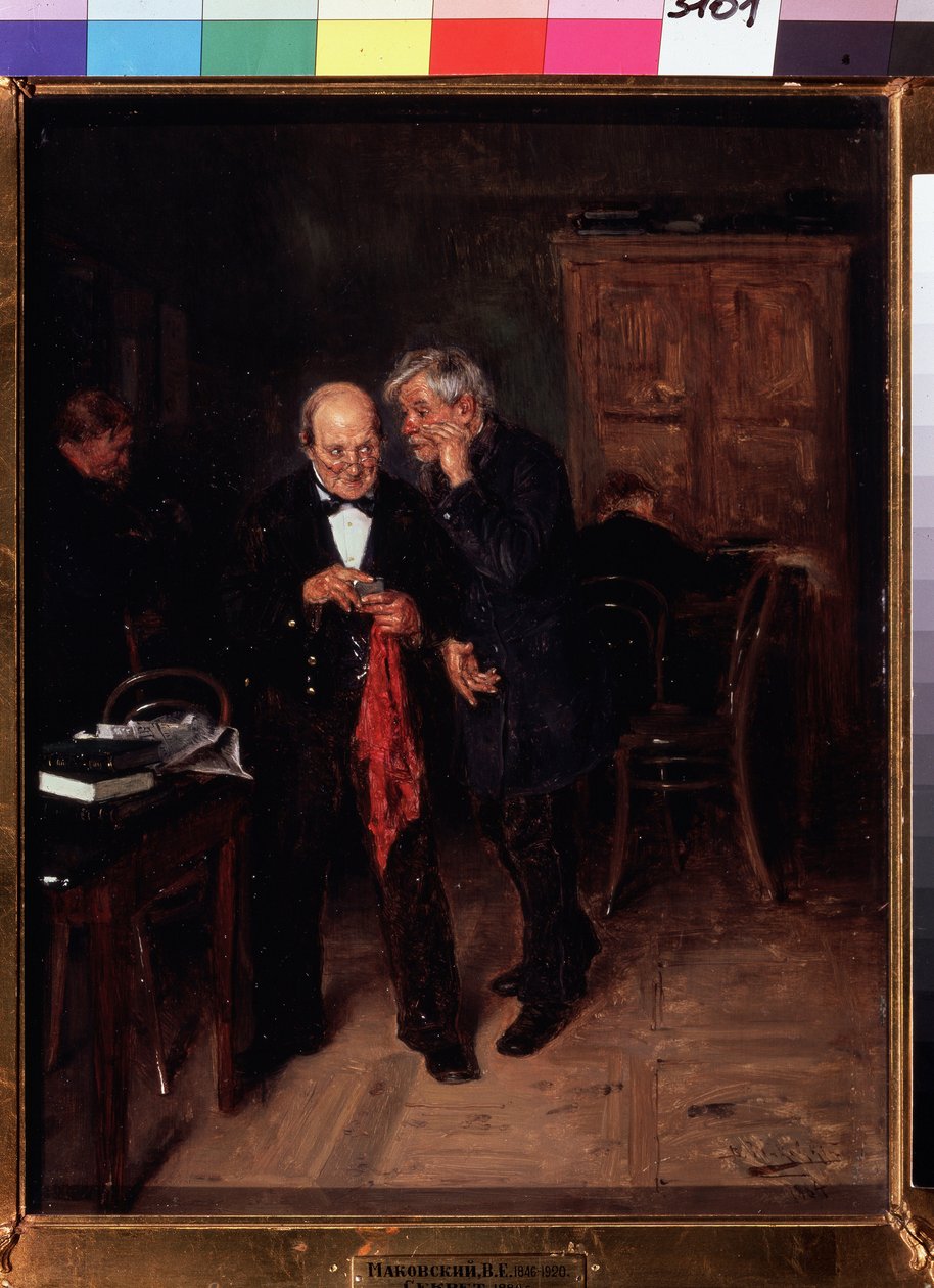 Förtroende. Peinture de Vladimir Yegorovich Makovski (Makovsky, Makovskij) (1846-1920), huile sur toile av Vladimir Egorovic Makovsky