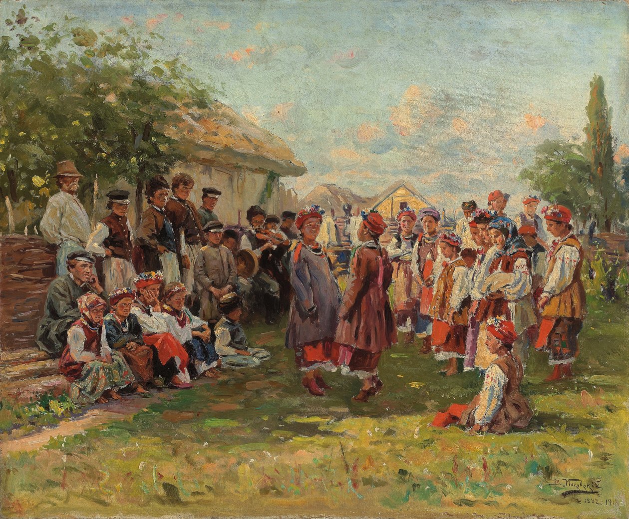 Festival i en ukrainsk by, ca. 1882-1917 av Vladimir Egorovic Makovsky