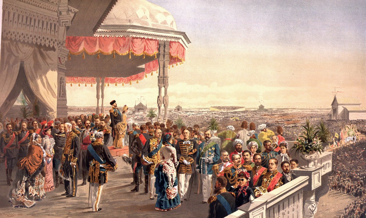Offentliga festligheter efter kröningen av kejsar Alexander III på Khodynkafältet (från kröningsalbumet), av Vladimir Yegorovich Makovsky (1846-1920) av Vladimir Egorovic Makovsky
