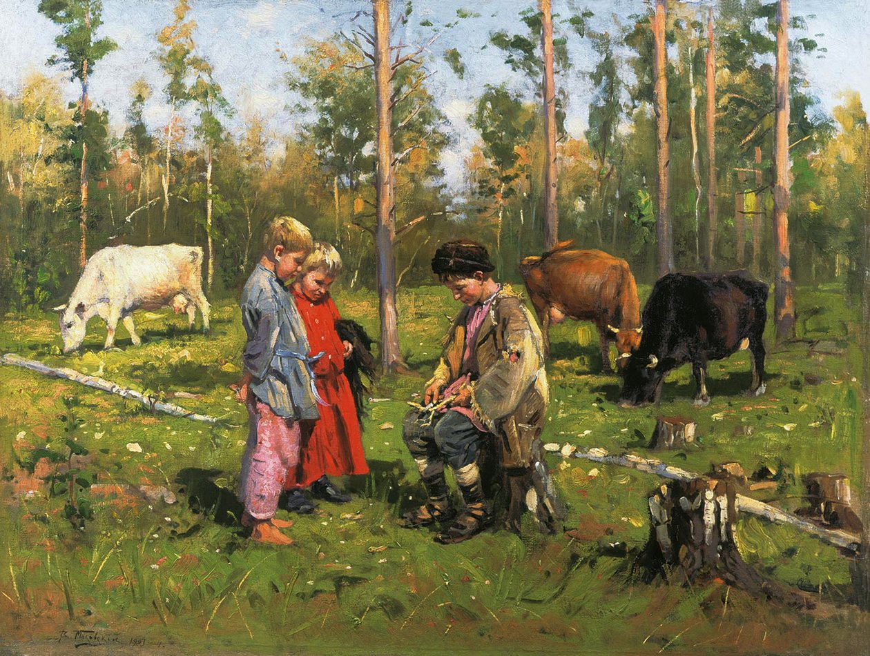 Herdepojkar, 1903-1904 av Vladimir Egorovic Makovsky