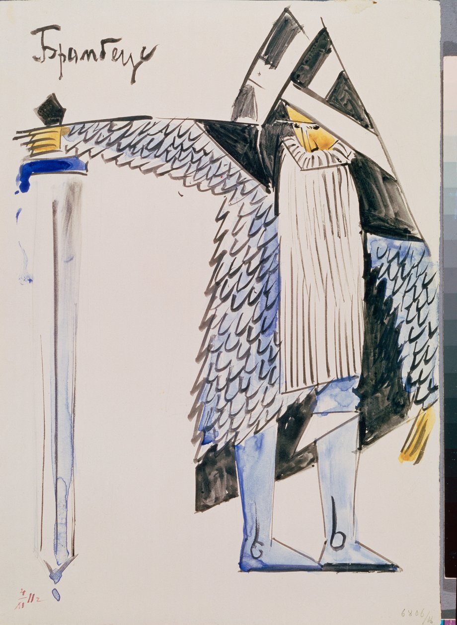 Brambeus - Förberedande kostym för Piece de Theater "Tsar Maksemyan" av Vladimir Evgrafovich Tatlin