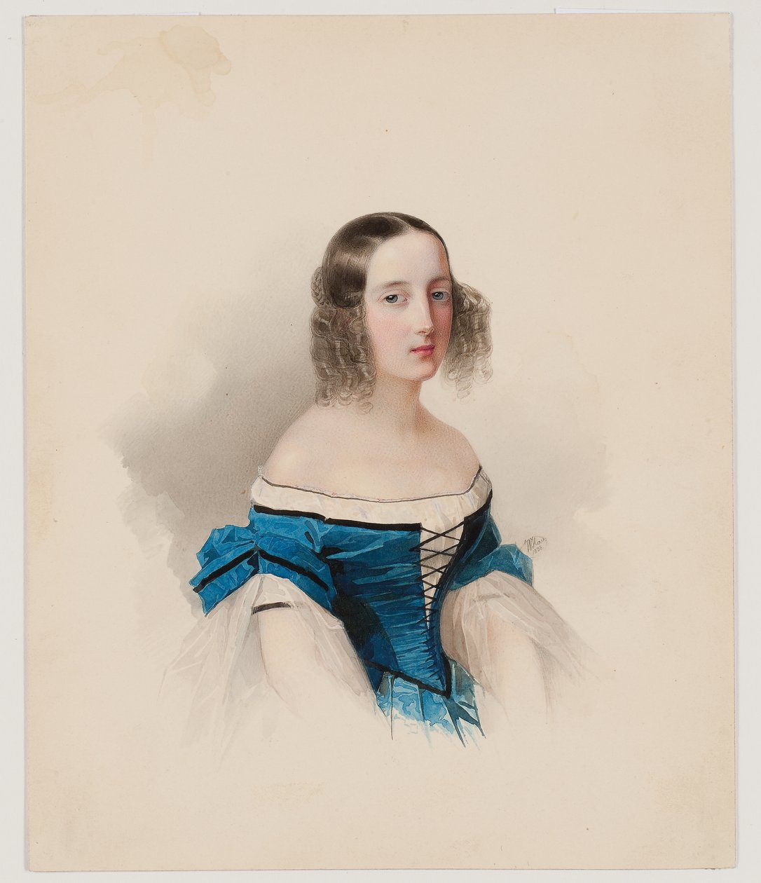 Porträtt av storhertiginnan Maria Nikolajevna, 1838 av Vladimir Ivanovich Hau