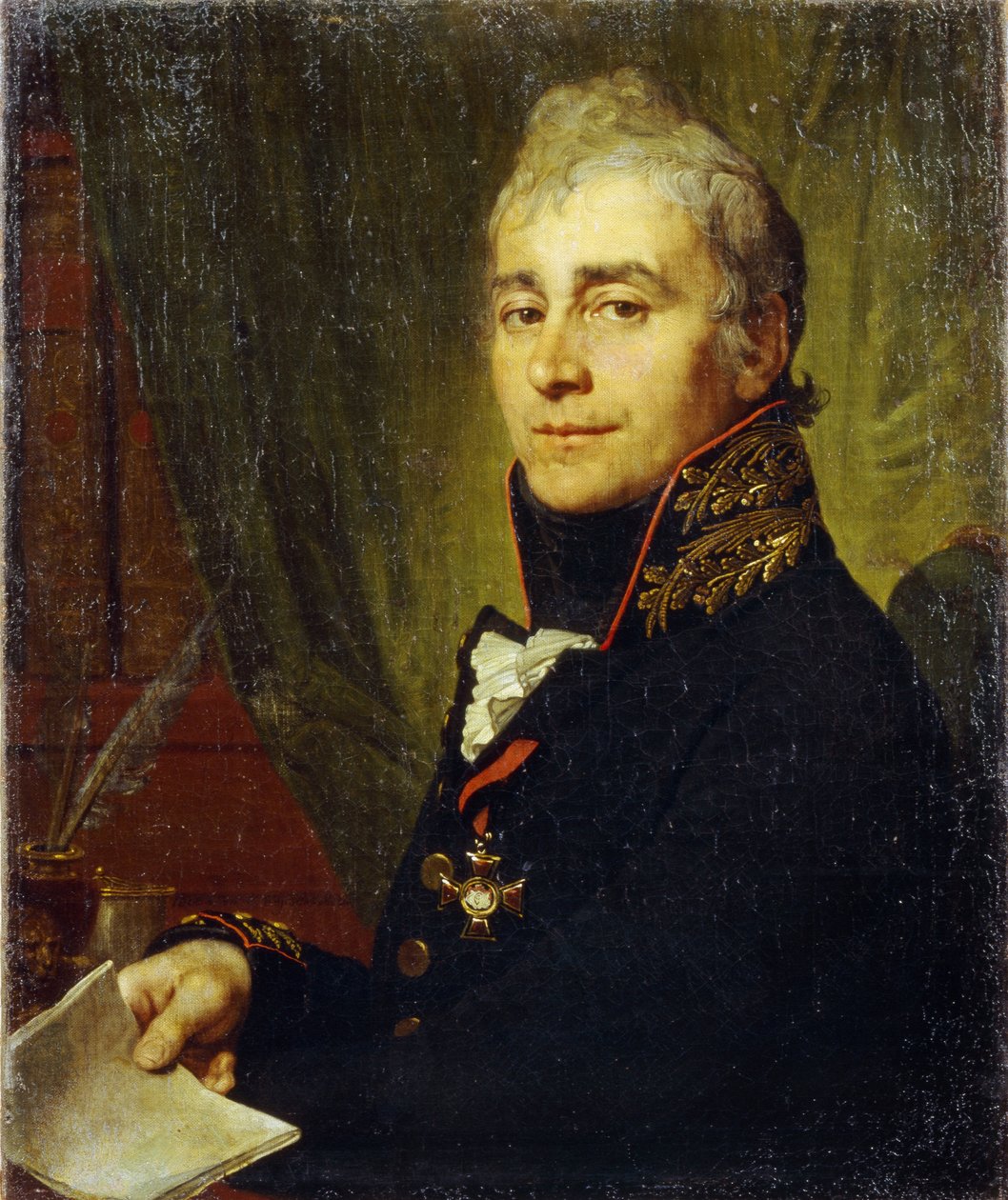 Porträtt av Alexandre Fedoseyevich Bestuzhev (1761-1810). (Porträtt av Alexander Fedoseyevich Bestuzhev). Peinture de Vladimir Lukich Borovikovsky (ou Borovikovski) (1757-1825), huile sur toile av Vladimir Lukich Borovikovsky