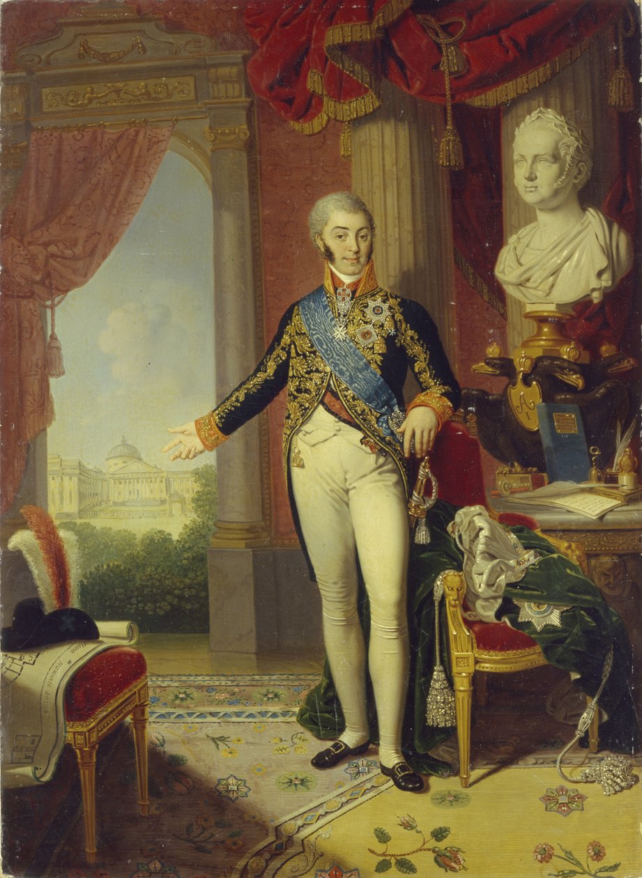 Porträtt av greve Nikolai Petrovich Sheremetev 1751-1809, 1819 av Vladimir Lukich Borovikovsky