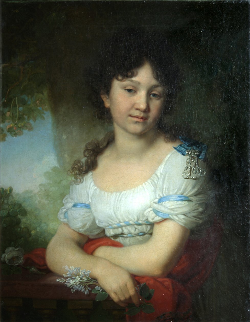 Porträtt av grevinnan Maria Alexeyevna Orlova-Denisova, 1801 av Vladimir Lukich Borovikovsky