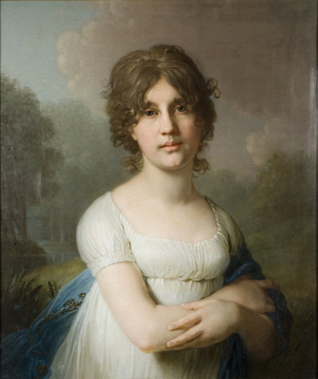 Porträtt av Tsountes Ekaterina Gavrilovna Gagarina 1783-1861, 1801 av Vladimir Lukich Borovikovsky