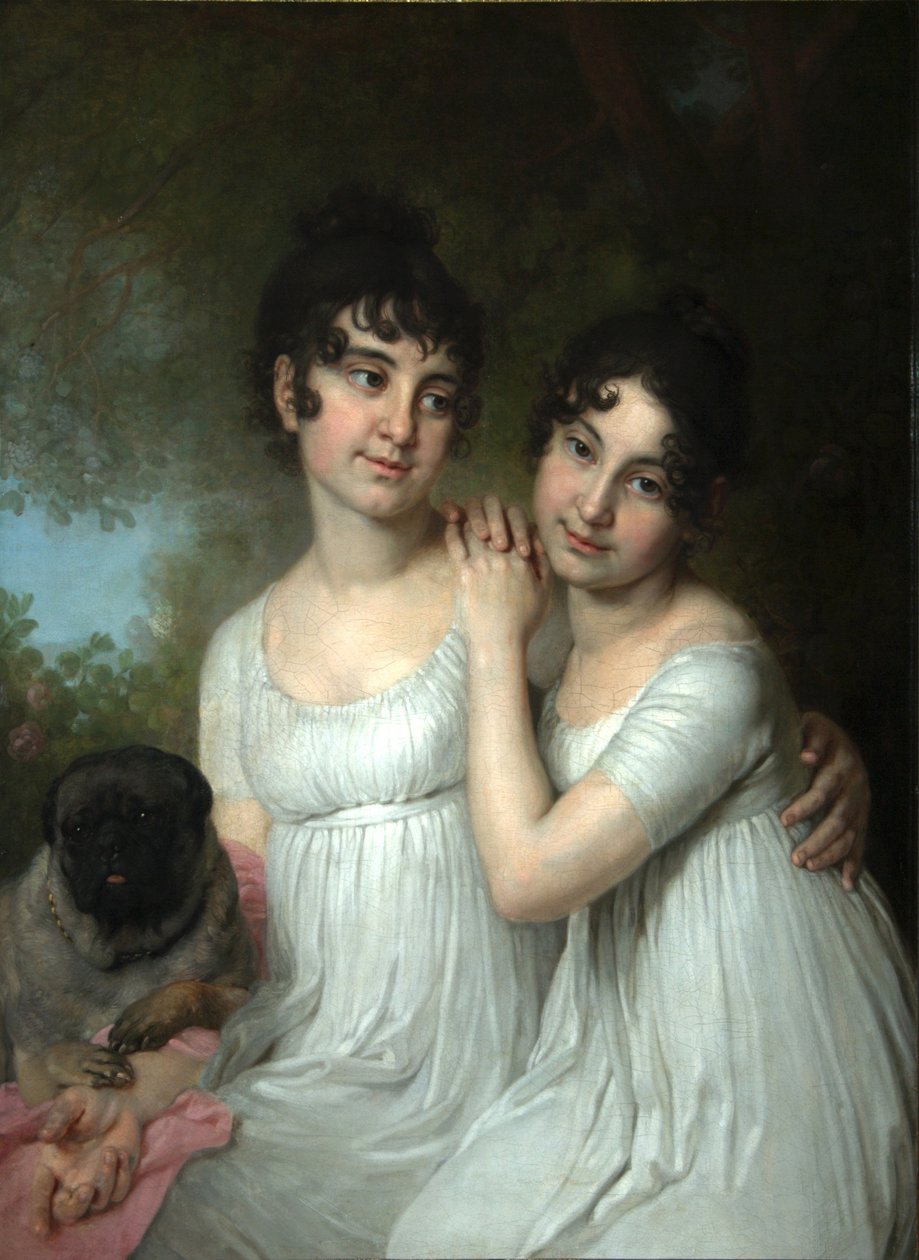 Porträtt av grevinnor E.A. och A.A. Kurakin, 1802 av Vladimir Lukich Borovikovsky