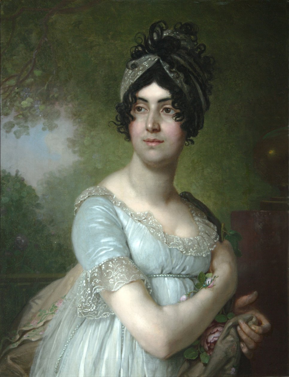 Porträtt av Daria Semyonovna Yakovleva, 1801 av Vladimir Lukich Borovikovsky