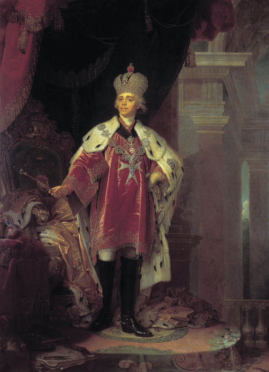 Porträtt av Paul I, 1800 av Vladimir Lukich Borovikovsky