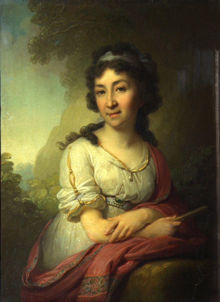Porträtt av Ekaterina Vasilievna Torsukova, 1795 av Vladimir Lukich Borovikovsky