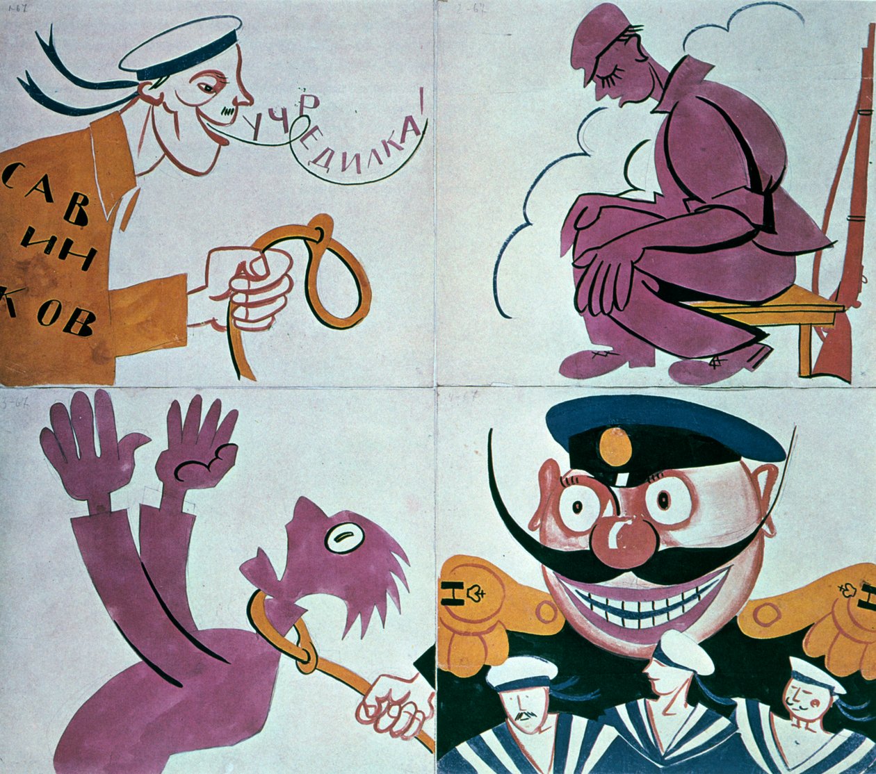 Karikatyr mot den konstituerande församlingen 1921. av Vladimir Mayakovsky