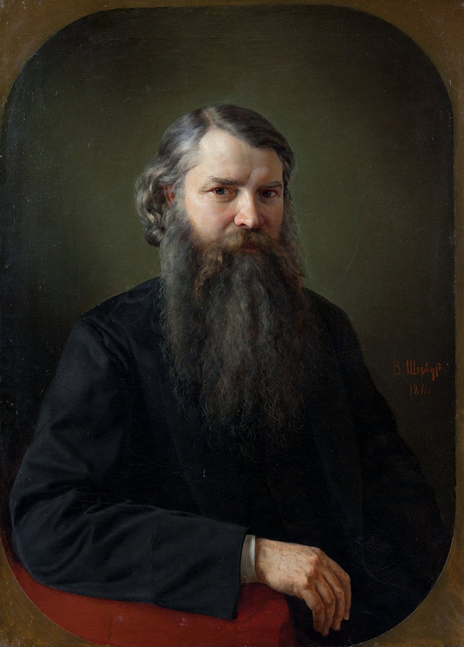 Porträtt av Ivan Yegorovich Zabelin (1820-1908) av Sherwood, Vladimir Osipovich (1832-1897) av Vladimir Ossipovitch Sherwood