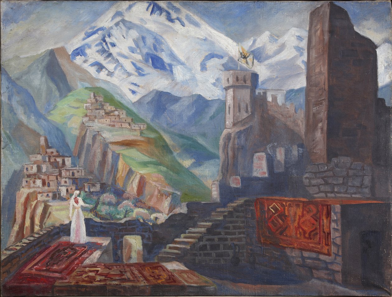 Scenografi för operan Béla av A. Alexandrov, 1946 av Vladimir Vladimirovich Dmitriyev