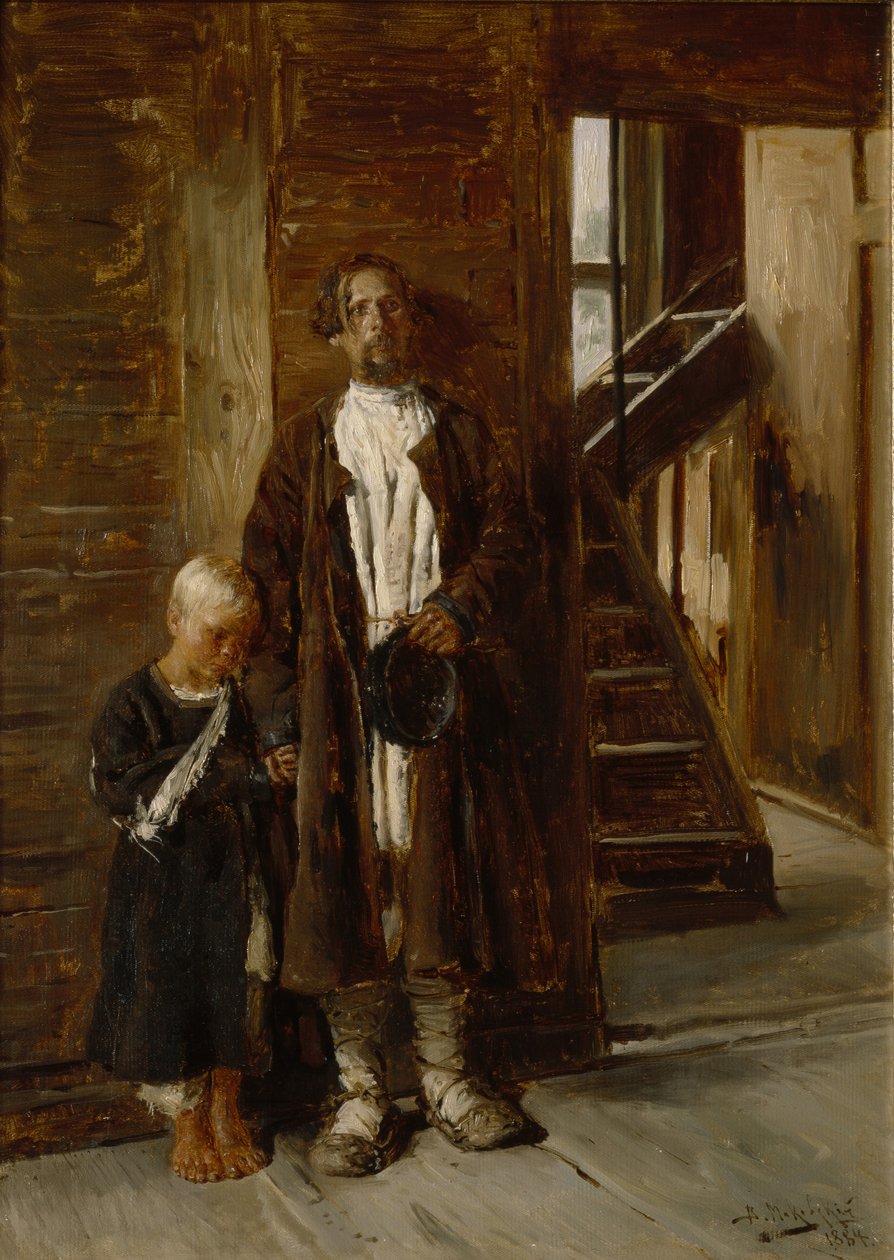 Väntar på en medicin, 1884 av Vladimir Yegorovich Makovsky