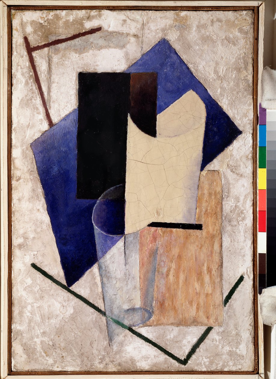 Nature morte (Stilleben), ca 1920 (olja på trä) av Vladislav Maximilianovich Strzheminsky
