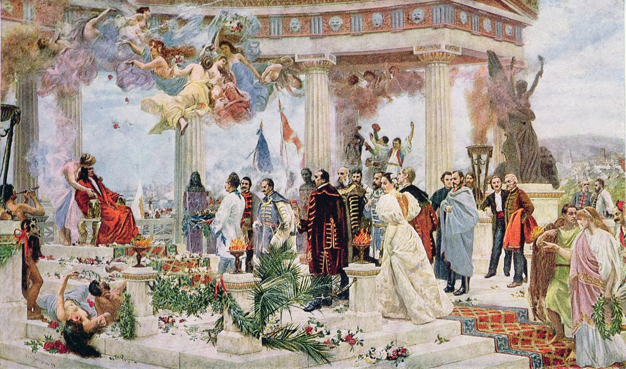 Den kroatiska nationalteaterns ceremoniella ridå, 1895 av Vlaho Bukovac