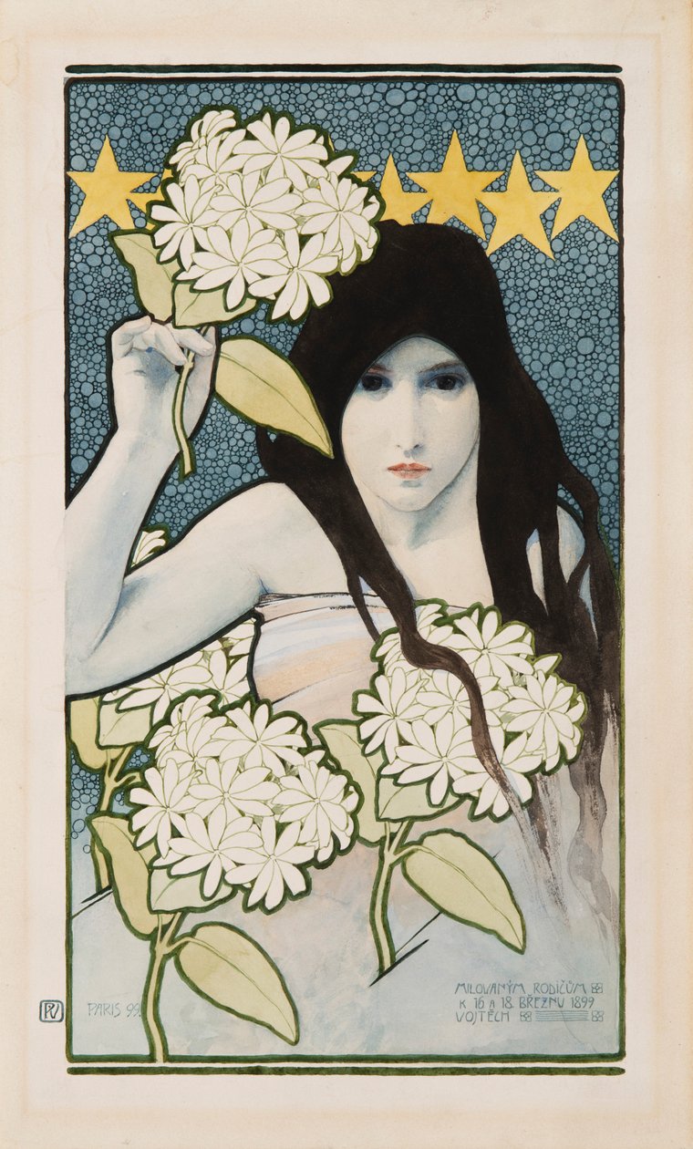 Diptyk dag och natt, 1899. av Vojtěch Preissig
