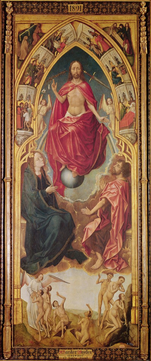 The Last Judgment and the Resurrection of the Dead, vänster (till tittaren) panel från Redemption Triptych, c.1460 av Vrancke van der Stockt