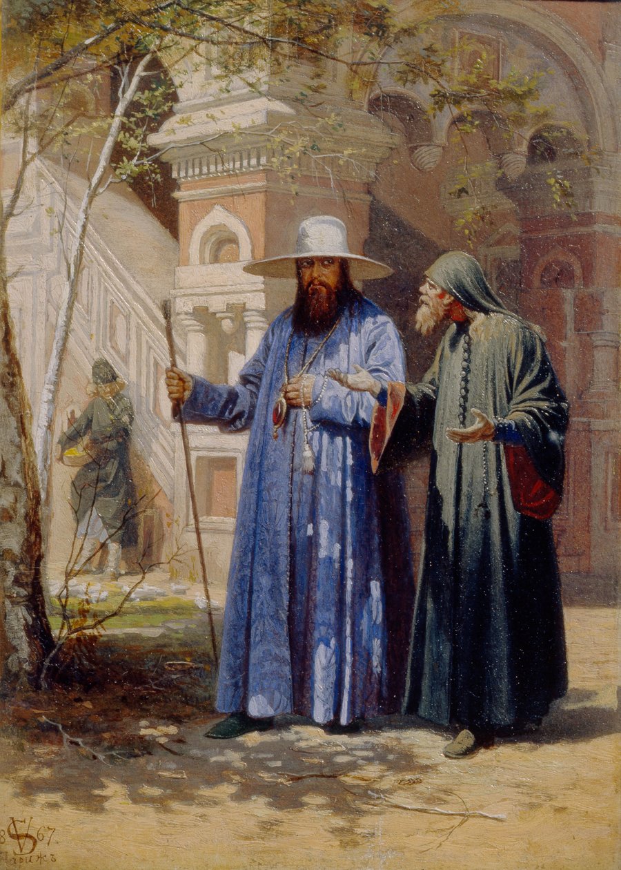Patriark Nikon i New Jerusalem Monastery, 1867 av Vyacheslav Grigoryevich Schwarz