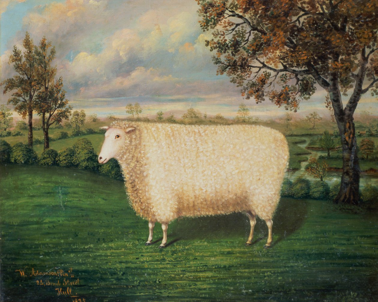 Ett prisfår av den gamla Lincoln-rasen, 1835 av W. Adamson