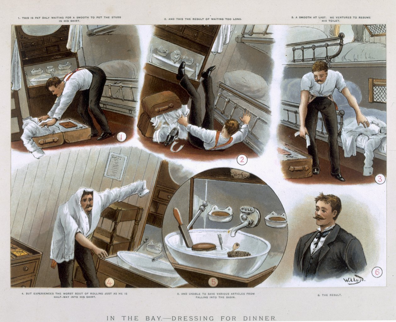 I bukten, Dressing for Dinner, från "P und O Pencillings". av W. Lloyd
