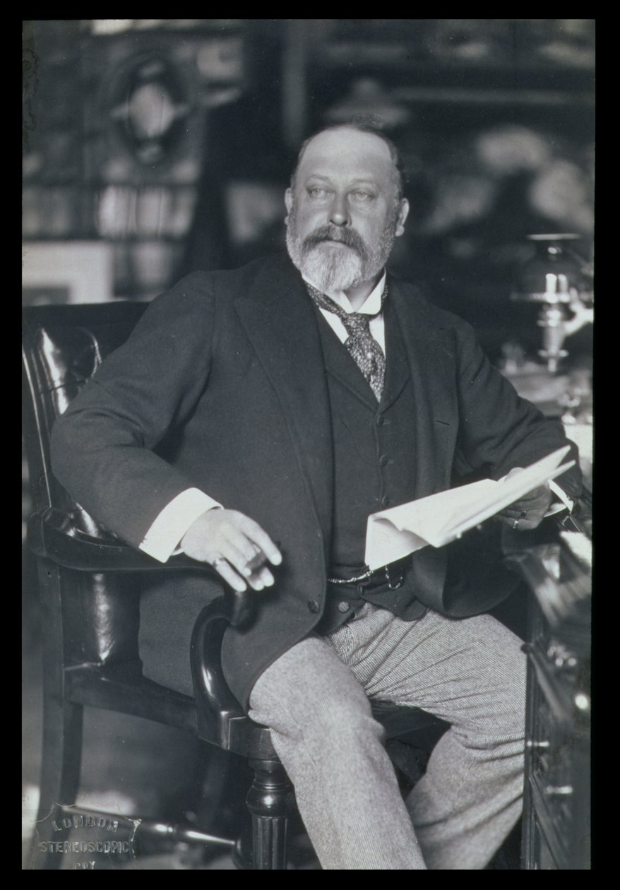 Portrætfotografi af Edward VII (1841-1910) swed av William and Daniel Downey