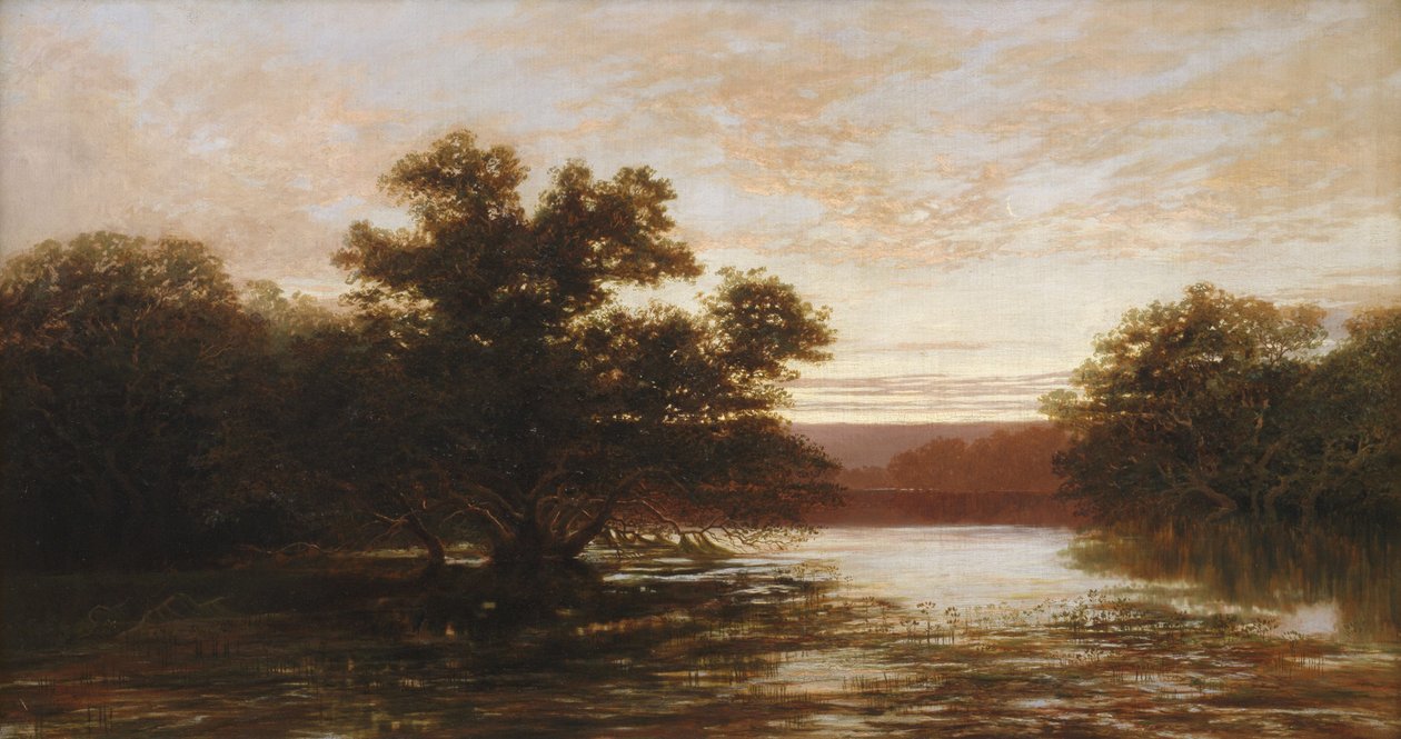 An Australian mangrove, ebb tide av W.C. Piguenit