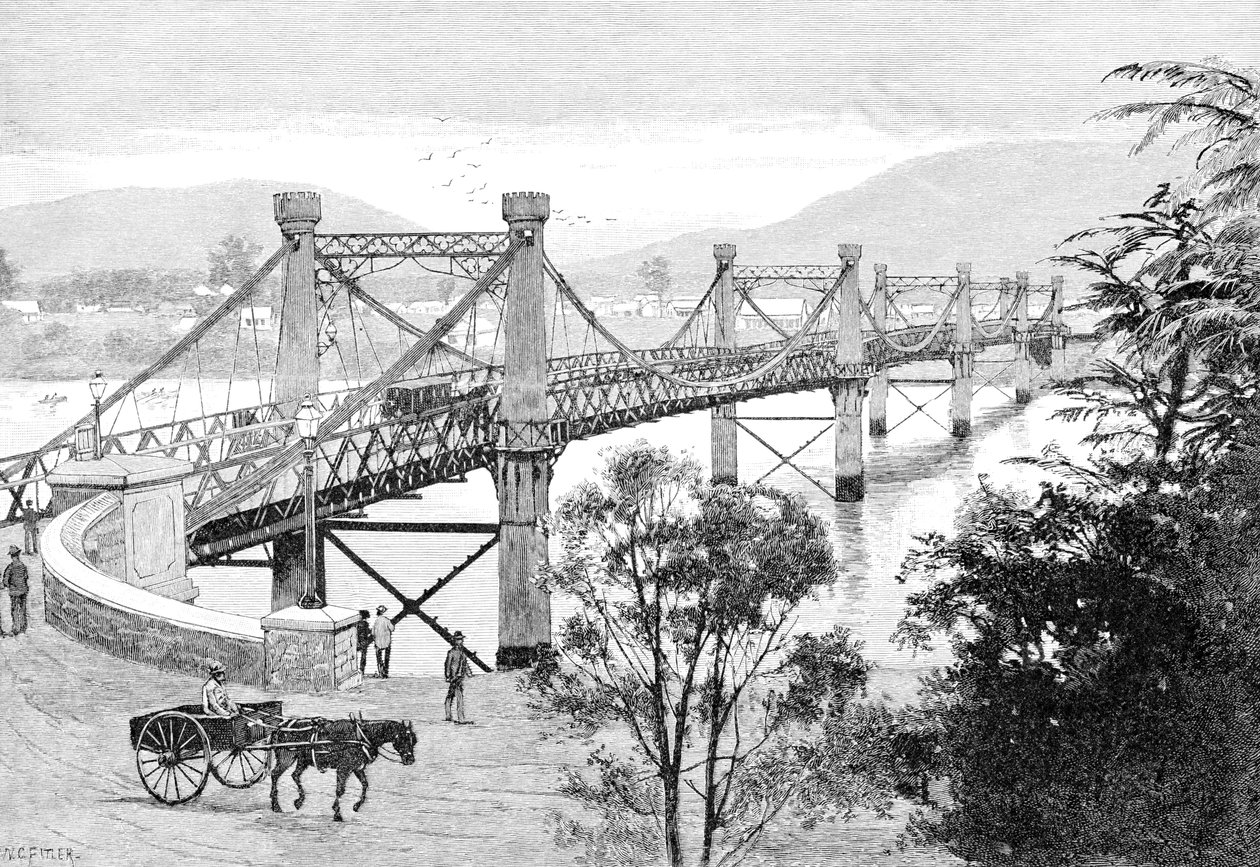 The Bridge, Rockhampton, Queensland, Australien, 1886 av WC Fitler