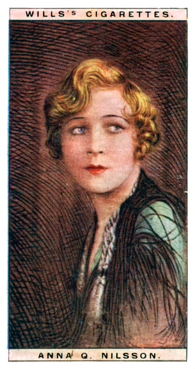 Anna Quirentia Nilsson 1888-1974, svenskfödd amerikansk skådespelerska, 1928. av WD and HO Wills