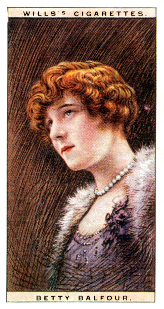 Betty Balfour 1903-1977, engelsk skådespelerska, 1928. av WD and HO Wills