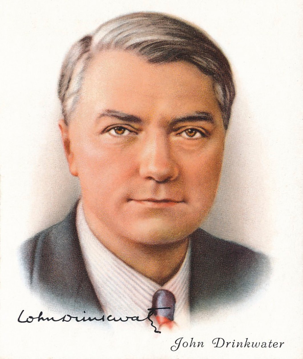 John Drinkwater, 1937. Artister: Okänd, WD & HO Wills. av WD and HO Wills