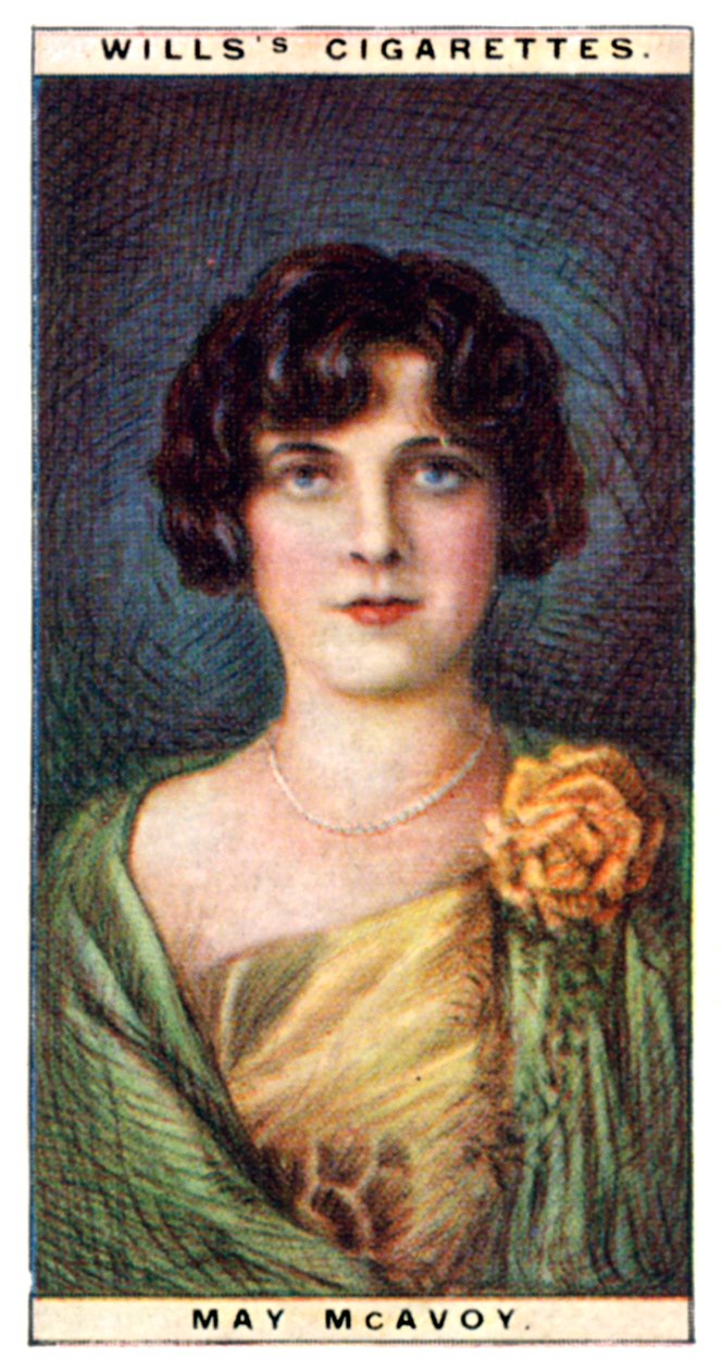 May McAvoy 1899-1984, amerikansk skådespelerska, 1928. av WD and HO Wills