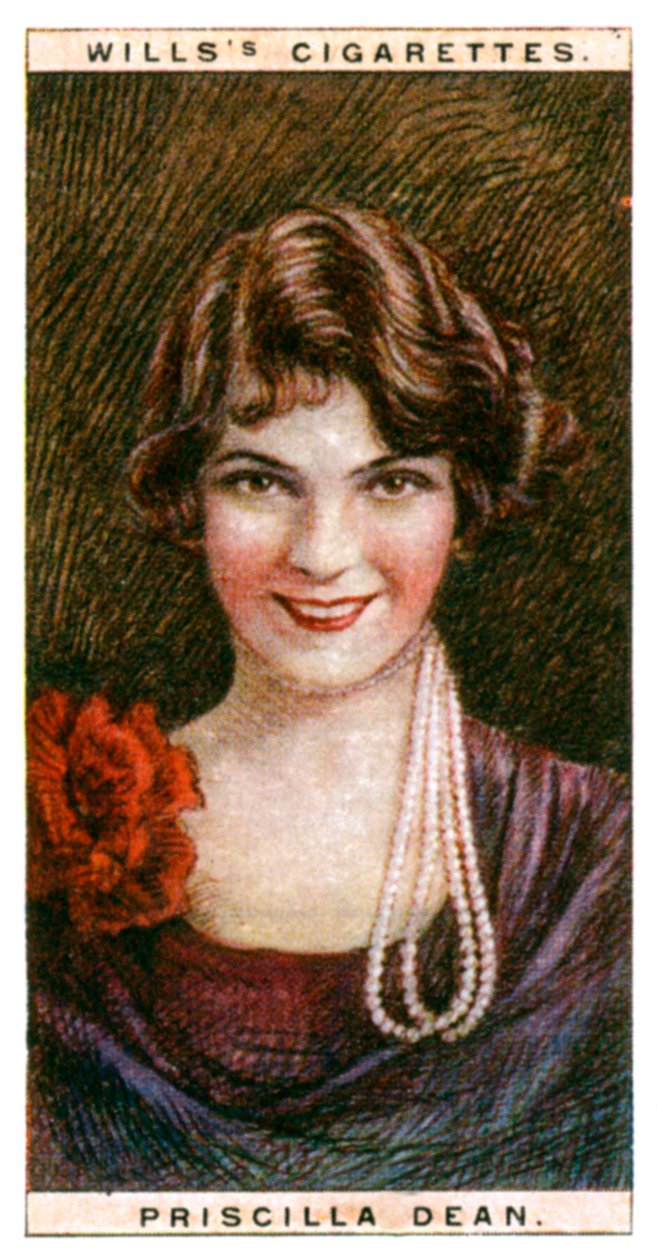 Priscilla Dean 1896-1987, amerikansk skådespelerska, 1928. av WD and HO Wills