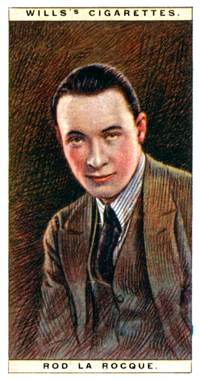 Rod la Rocque 1896-1969, amerikansk skådespelare, 1928. av WD and HO Wills