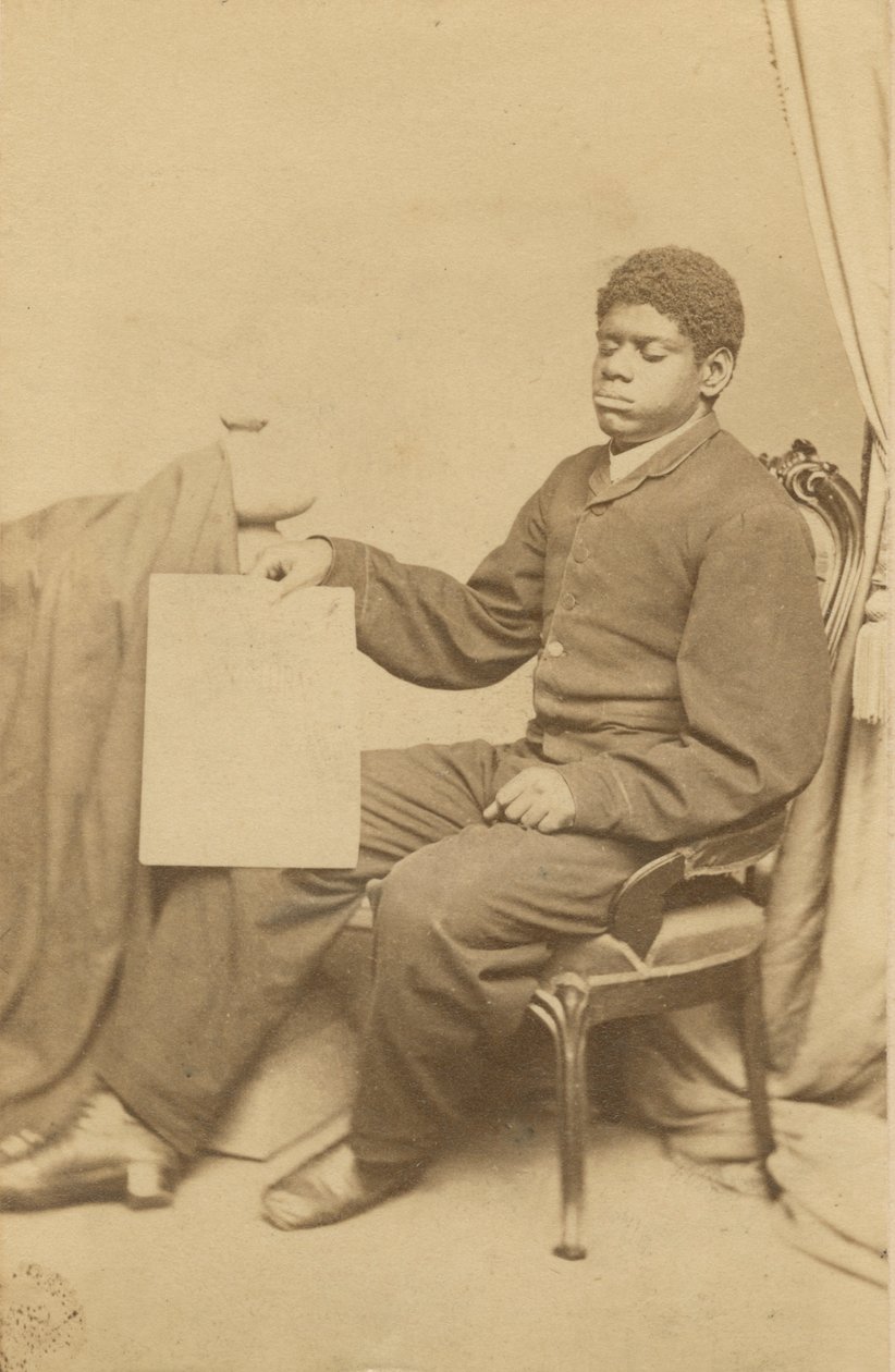 Carte-de-visite av Thomas Wiggins, även känd som Blind Tom, ca. 1870. av WL Germon