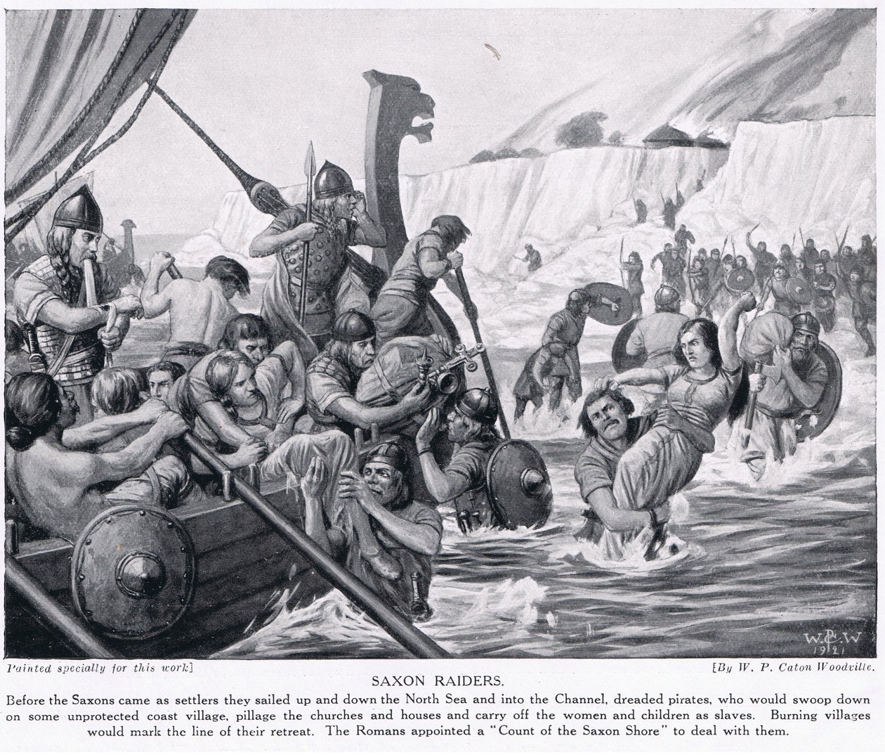 Saxon Raiders, illustration från 