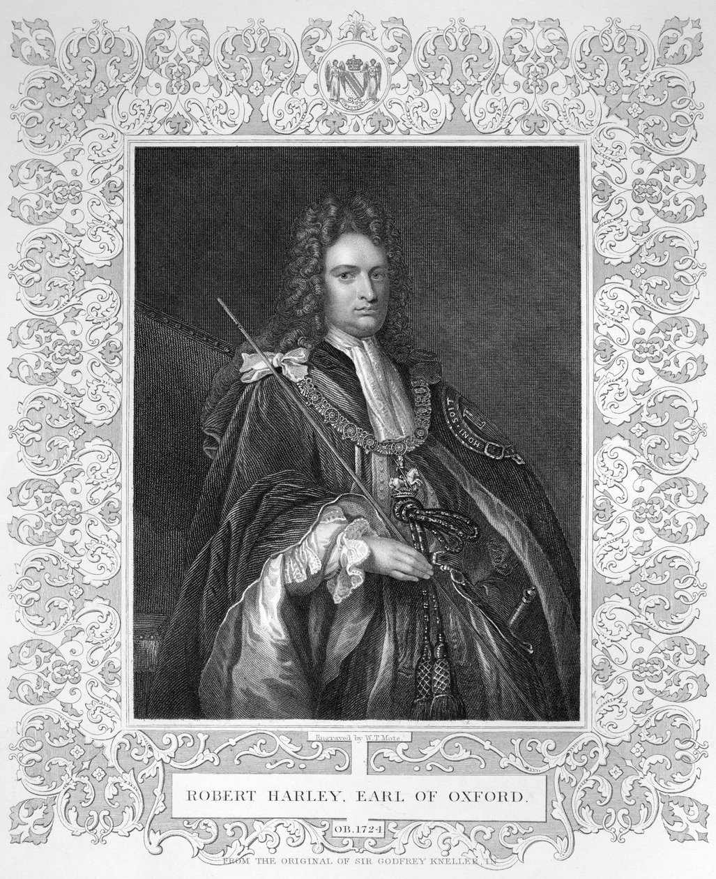 Porträtt av Robert Harley, Earl of Oxford av W.T. Mote