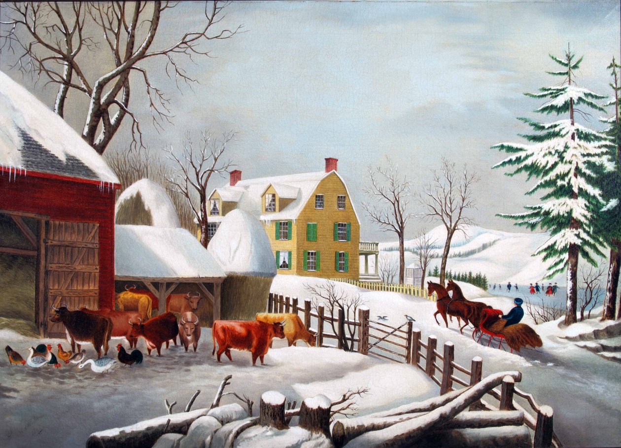 Vintermorgon 1868 (olja på duk) av W. A. Barbon