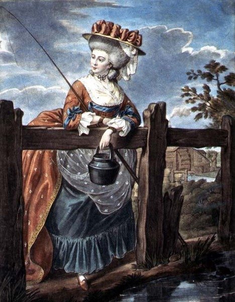 Mode för augusti, ca 1790 (akvarell på papper) av W. Belch