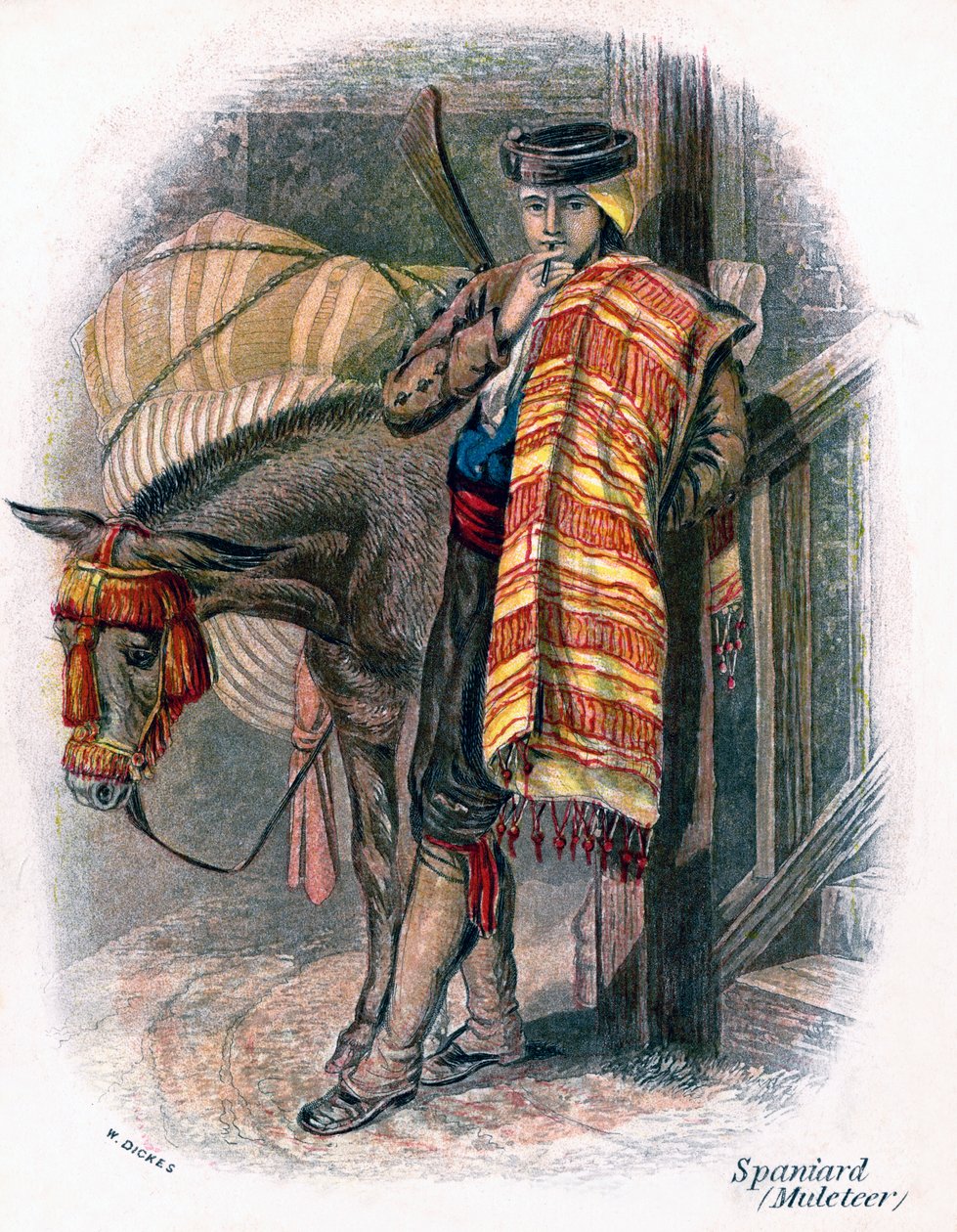 Spanska Muleteer, 1809. av W. Dickes