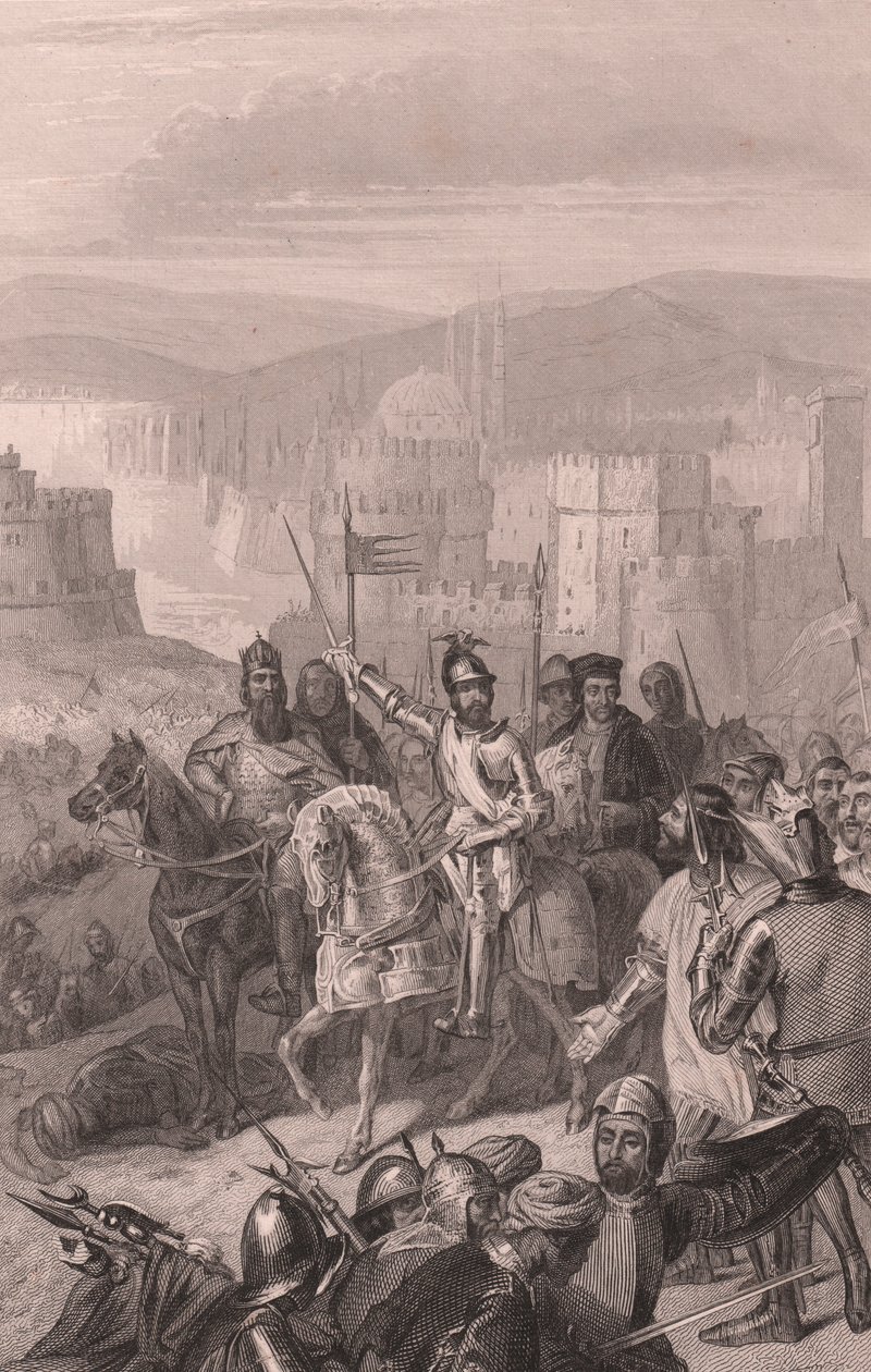 Marskalk de Boucicault tvingar Sultan Bayezid att stoppa belägringen av Konstantinopel av John Ward Dunsmore