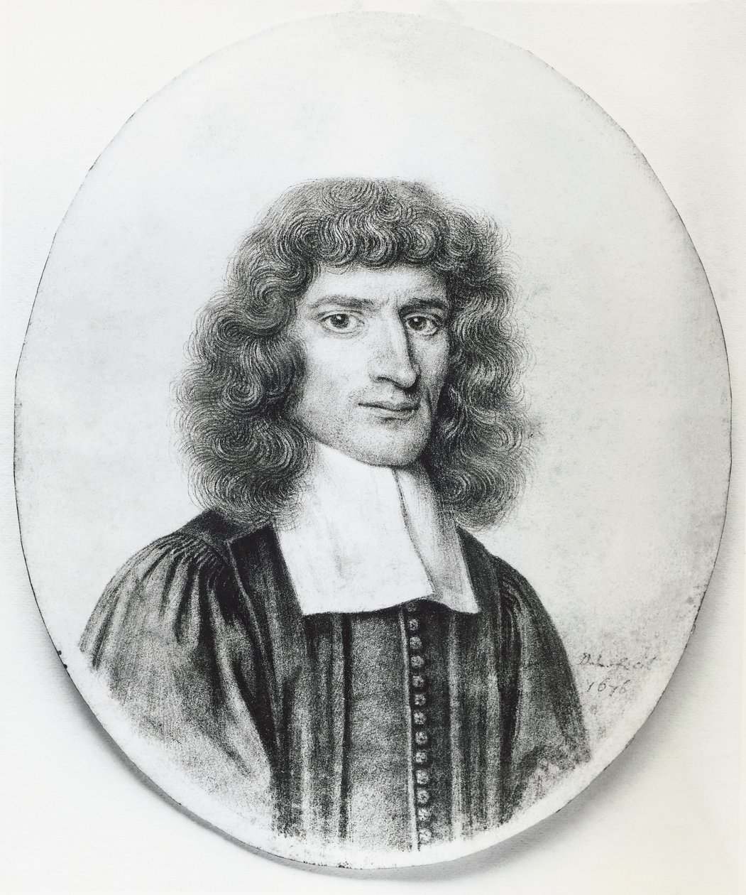 Porträtt av Isaac Barrow (1630-1677), engelsk kristen teolog och matematiker, gravyr av John Ward Dunsmore