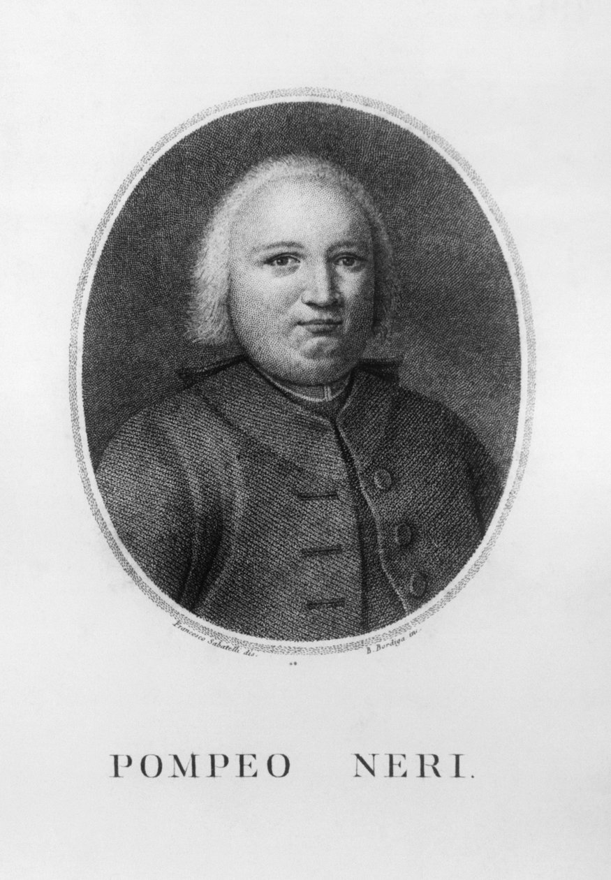 Porträtt av Pompeo Neri (1706-1776), italiensk jurist och politiker, etsning av Benedetto Bordiga (1768-1847) efter teckning av Francesco Sabatelli (1803-1829) av John Ward Dunsmore