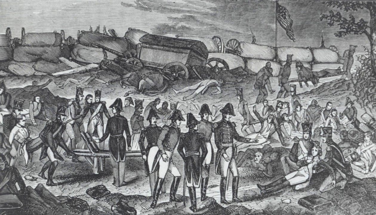 Sårade soldater i efterdyningarna av slaget vid New Orleans (gravyr) av John Ward Dunsmore