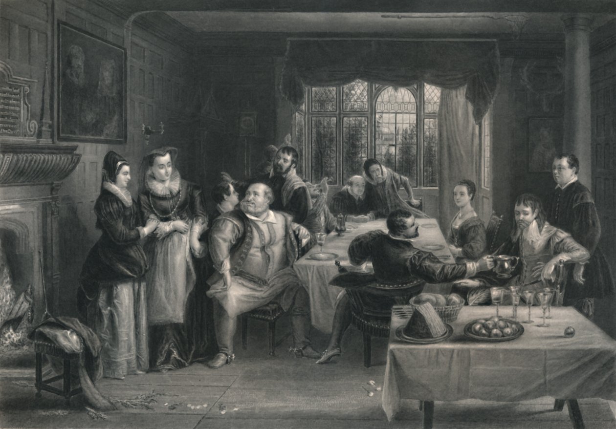 Falstaff och hans vänner The Merry Wives of Windsor, c1870 av W. Greatbatch