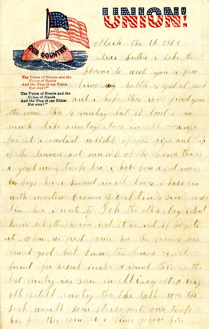 Brev från W. H. Dennis till Broder, 16 mars 1862 av W. H. Dennis